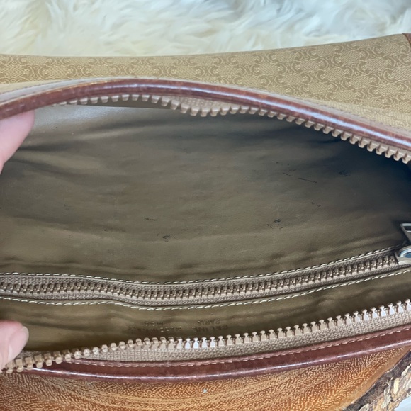 Celine Vintage Macadam Beige and Brown Clutch - Picture 9 of 11